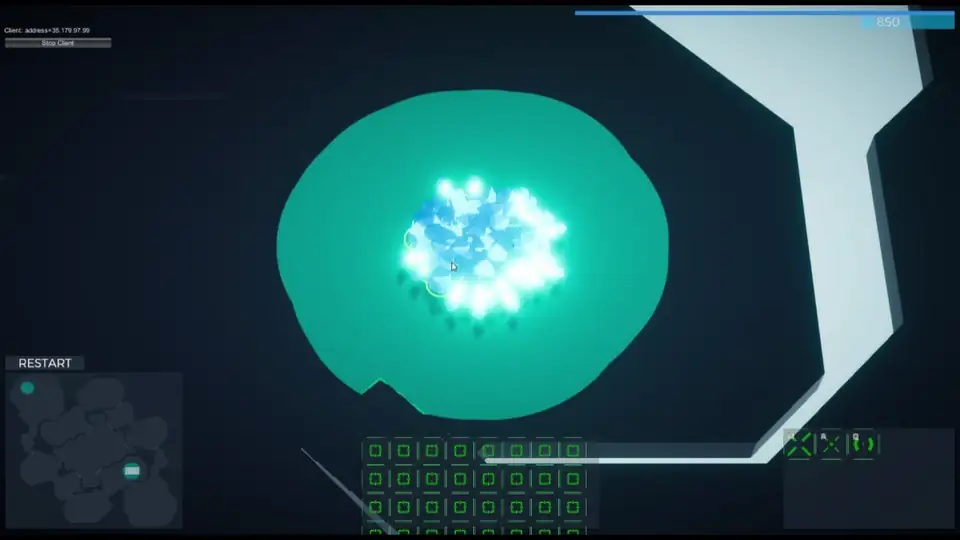 RedMirror gameplay: RTS units moving and fighting under the custom fog of war