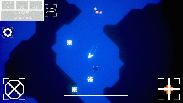 Venture gameplay: tilting the device to move through a generated level